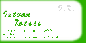 istvan kotsis business card